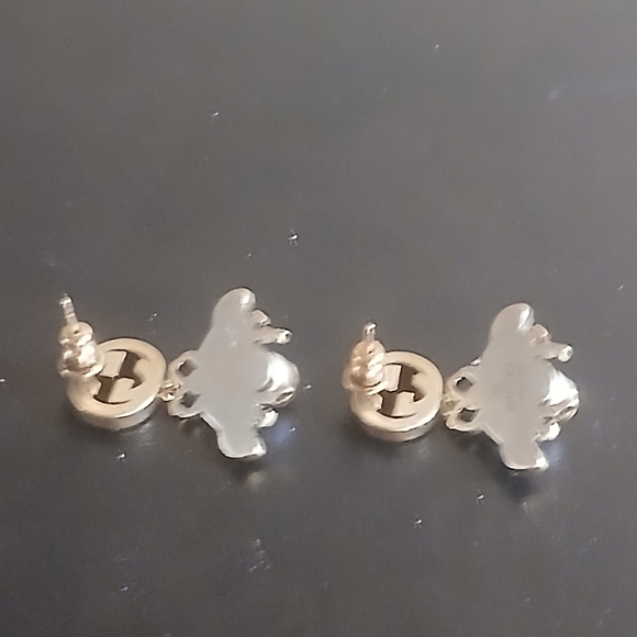 Authentic Vintage Gucci Gold Tone Faus Pearl Crystal Bee Earrings - Picture 10 of 11